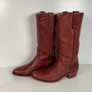 Vintage Frye Cowboy Boots | Chocolate Cow | USA Made | 1980s | Men’s 11 D